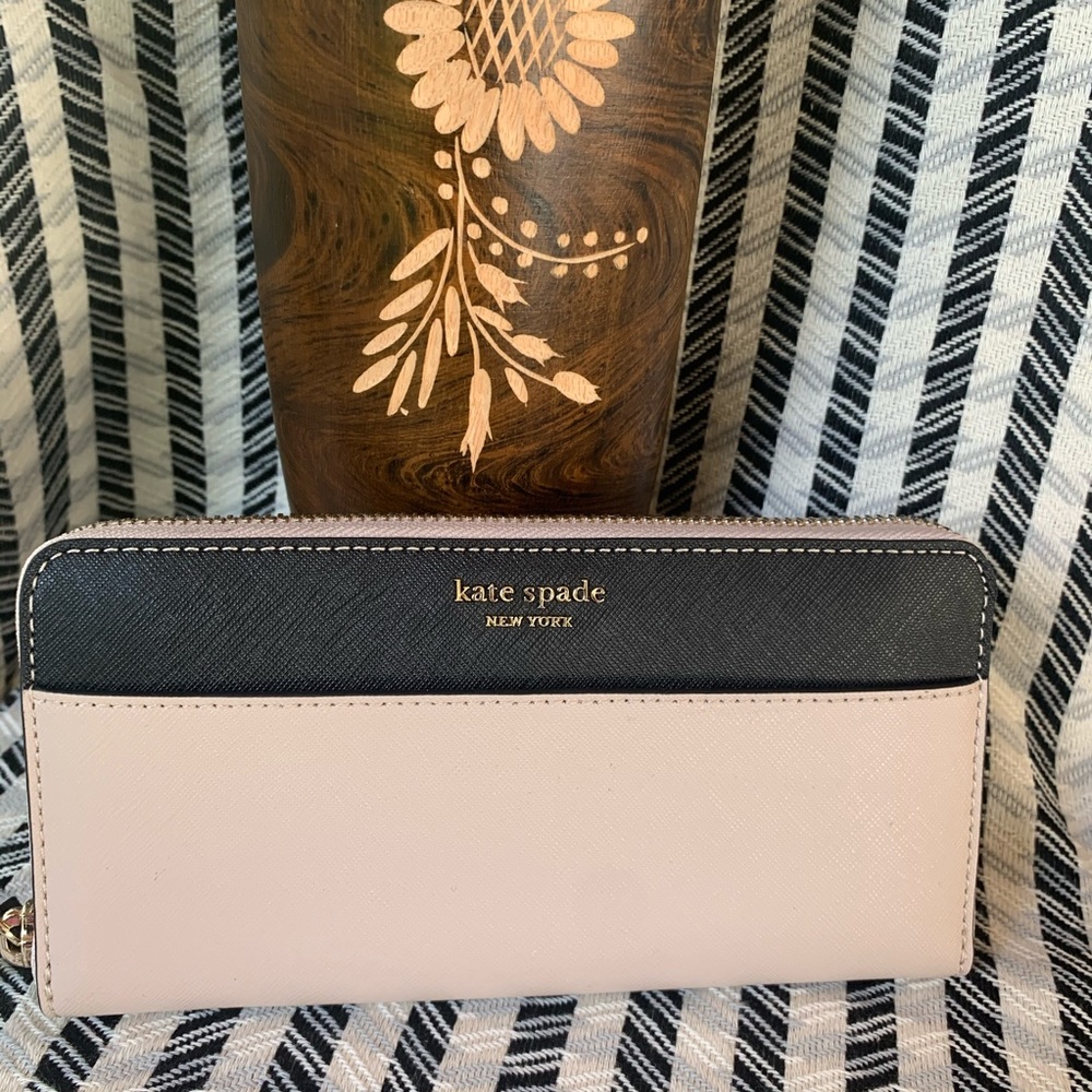 Large continental wallet Kate spade Cameron beige - Picture 1 of 6